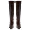 CLARKS WOMENS LEATHER ZIP HIGH LEG BOOT - BROWN